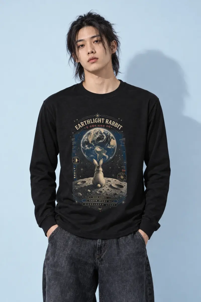 "Earthlight Rabbit" Unisex Longsleeve T-shirt