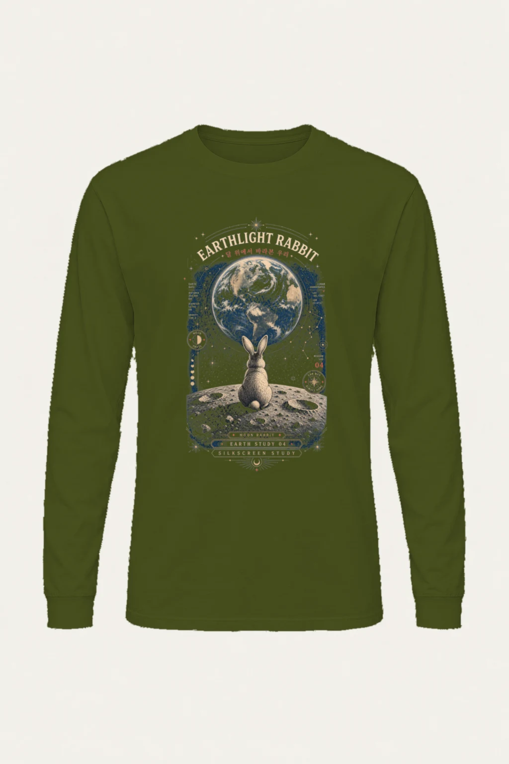 "Earthlight Rabbit" Unisex Longsleeve T-shirt | Gildan 2400