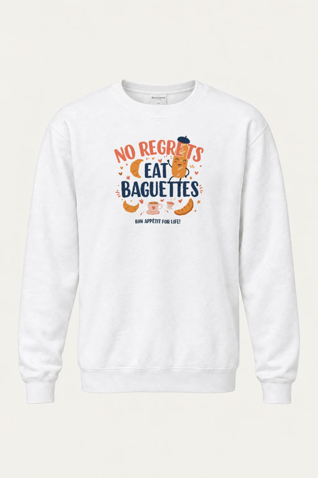 "Eat Baguettes" Heavy Blend Unisex Crewneck Sweatshirt | Gildan 18000
