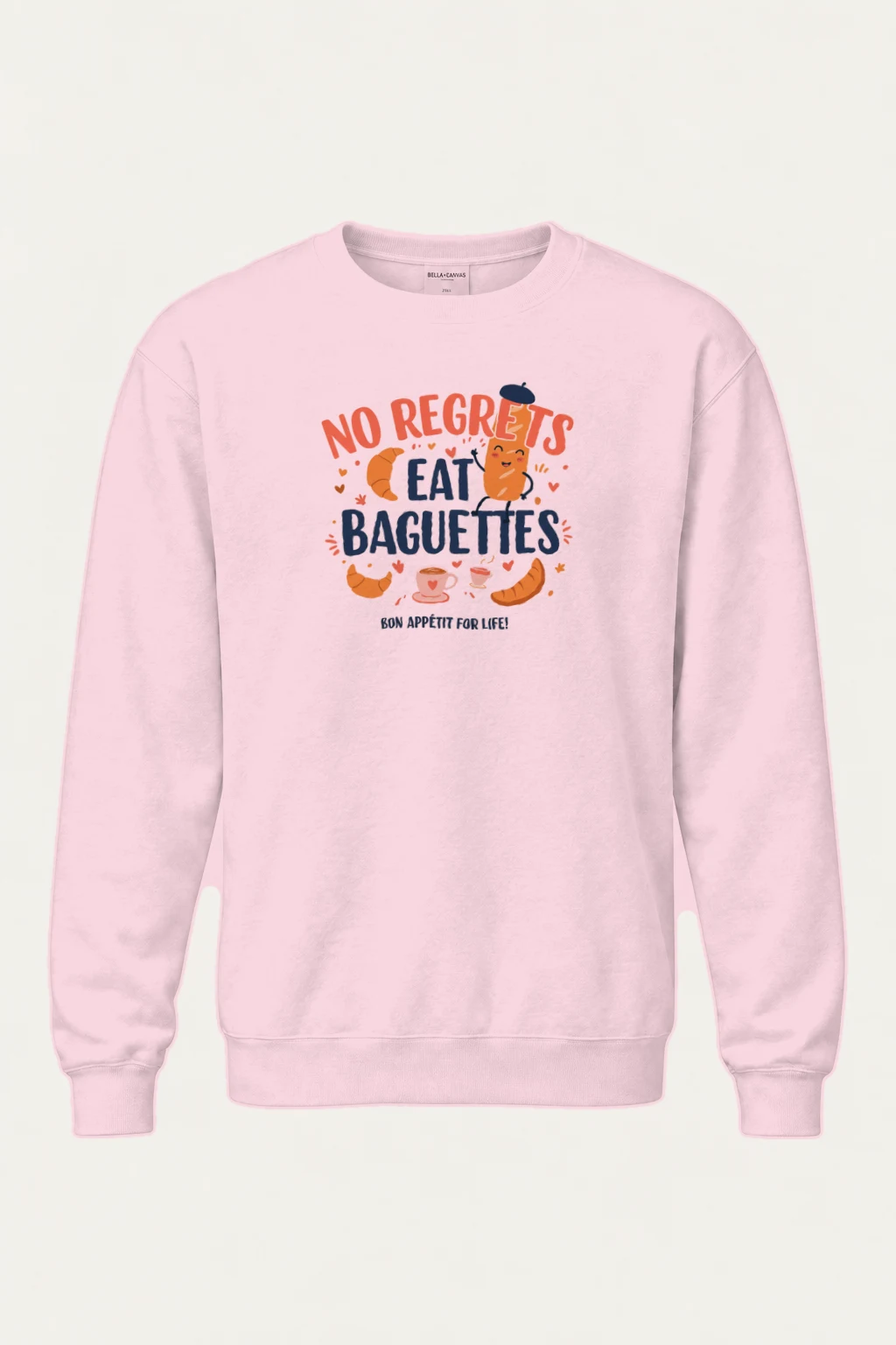 "Eat Baguettes" Heavy Blend Unisex Crewneck Sweatshirt | Gildan 18000