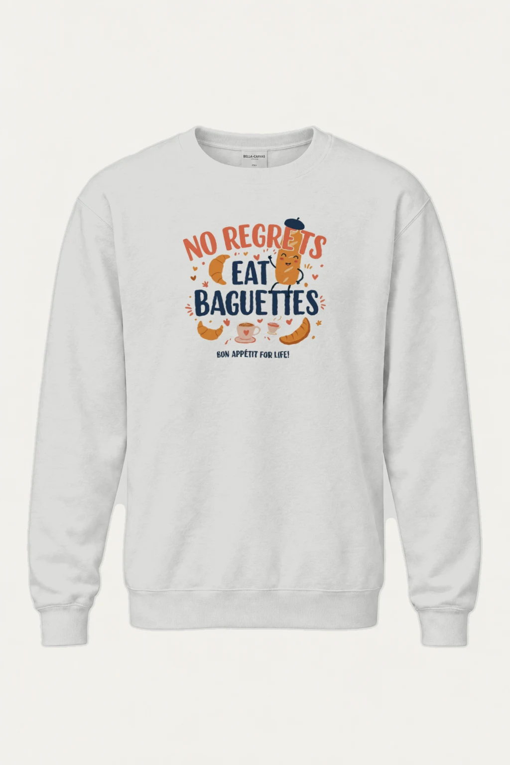 "Eat Baguettes" Heavy Blend Unisex Crewneck Sweatshirt | Gildan 18000
