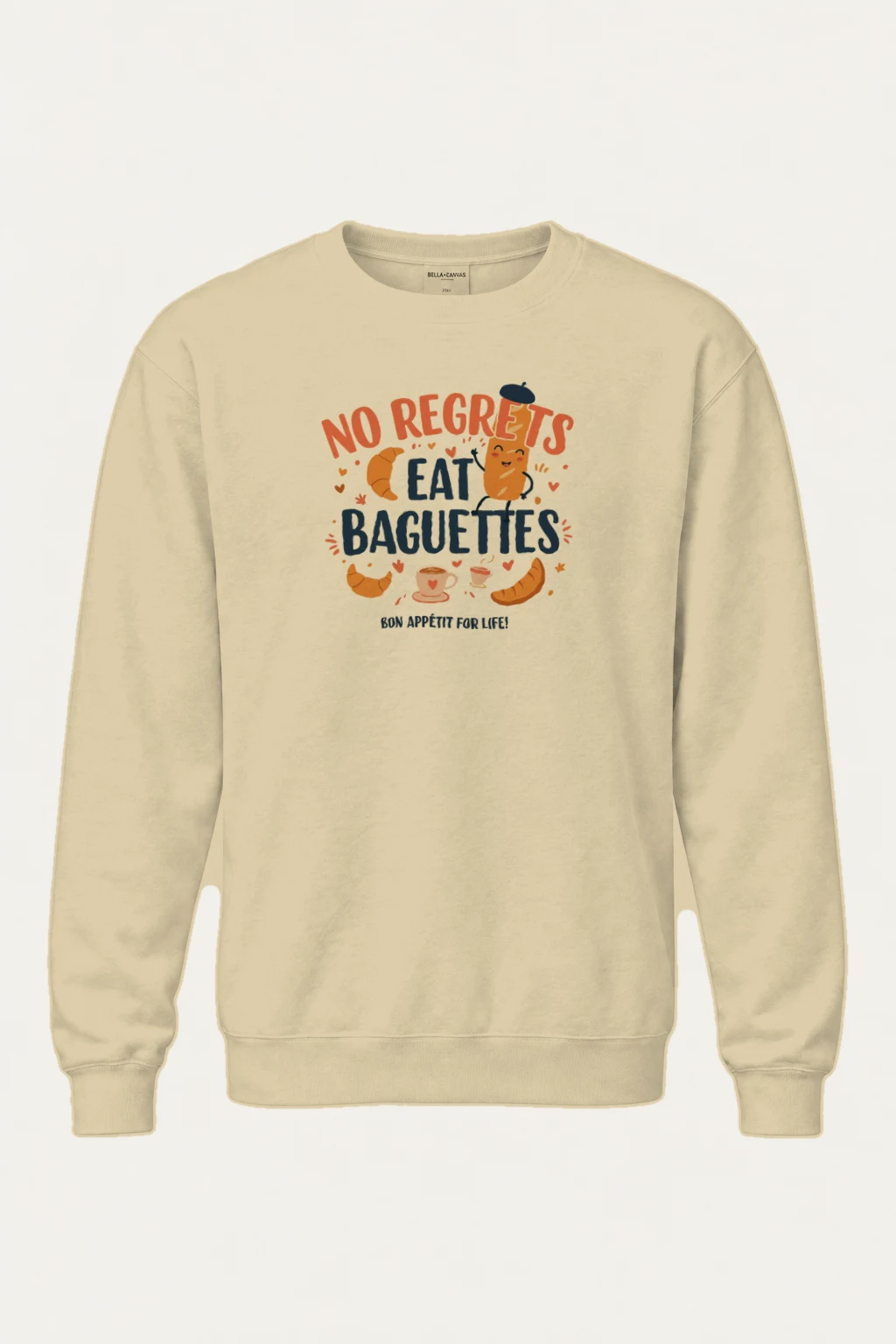 "Eat Baguettes" Heavy Blend Unisex Crewneck Sweatshirt | Gildan 18000