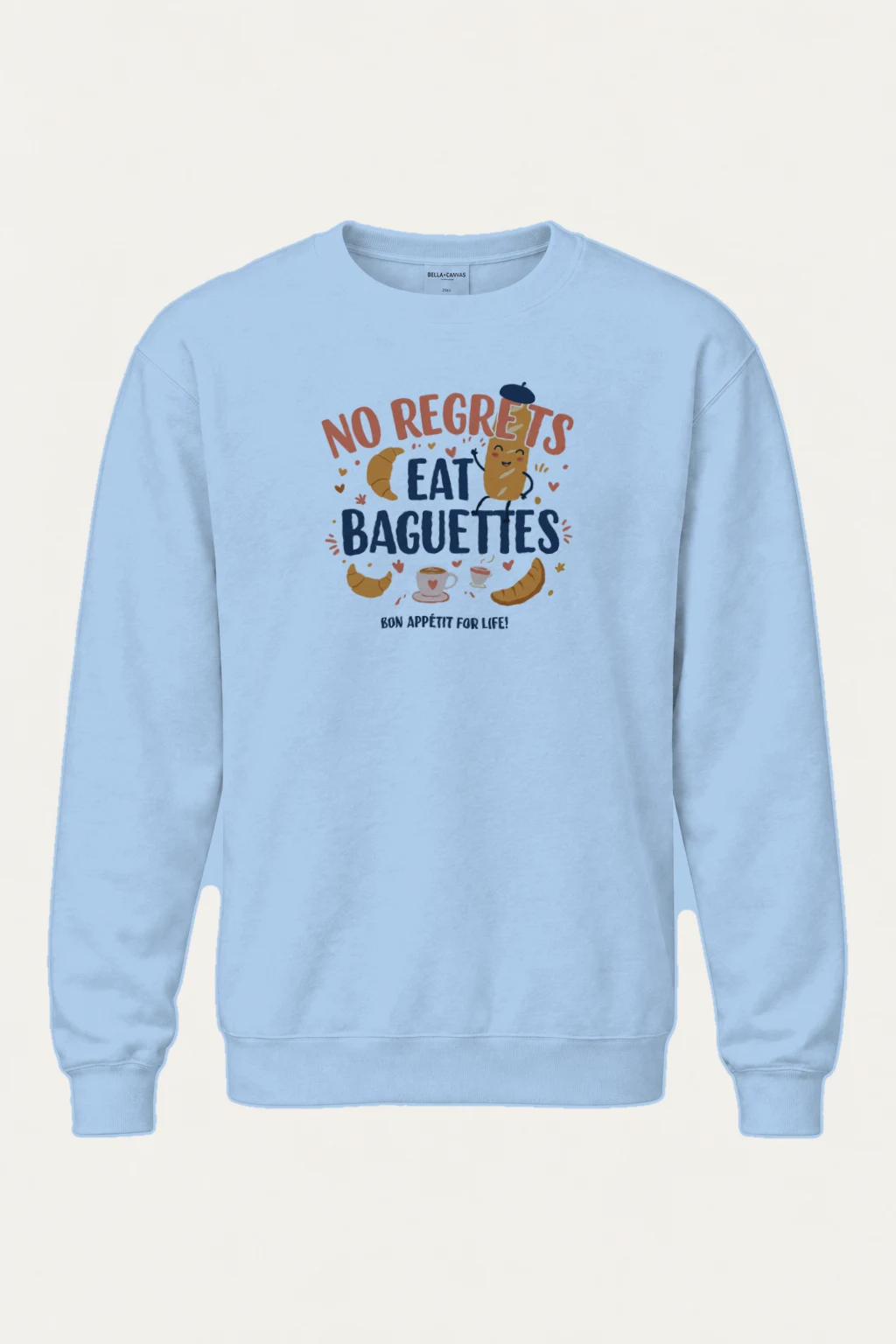 "Eat Baguettes" Heavy Blend Unisex Crewneck Sweatshirt | Gildan 18000