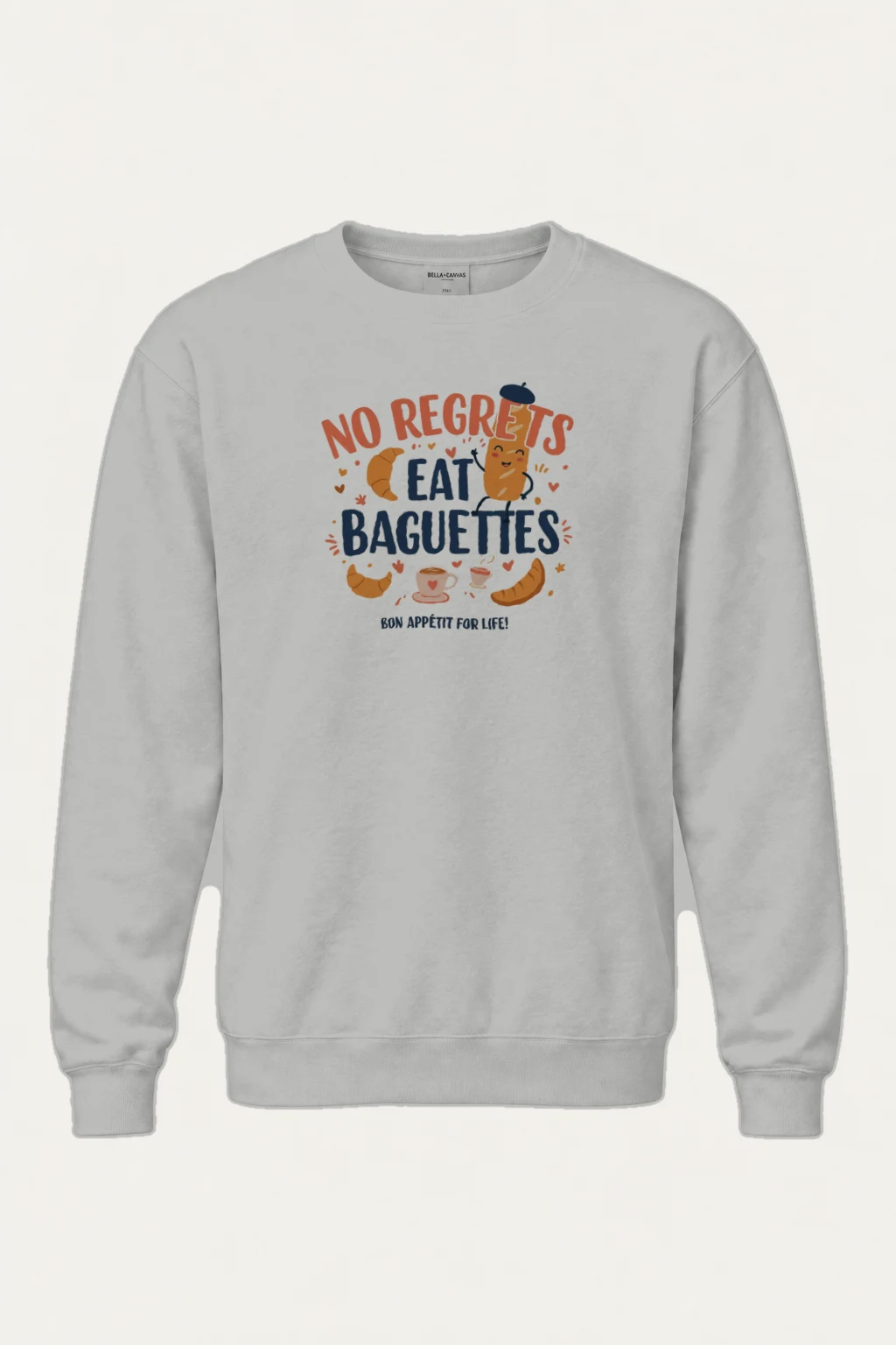 "Eat Baguettes" Heavy Blend Unisex Crewneck Sweatshirt | Gildan 18000