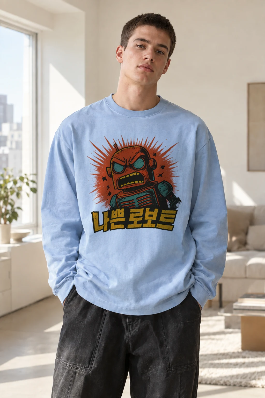 "나는 로봇" Unisex Longsleeve T-shirt | Gildan 2400