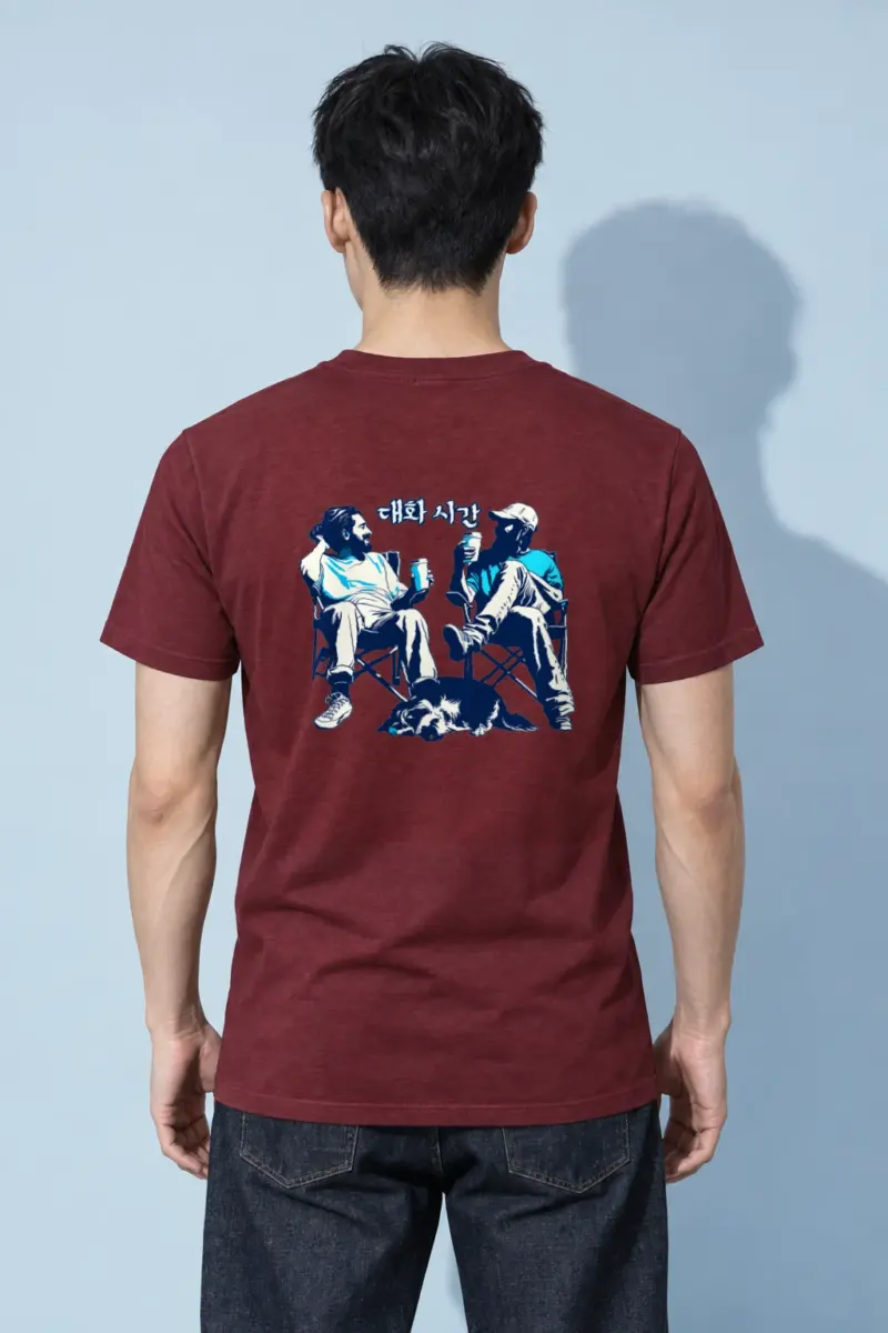 "대화 시간" Heavyweight Unisex Crewneck T-shirt