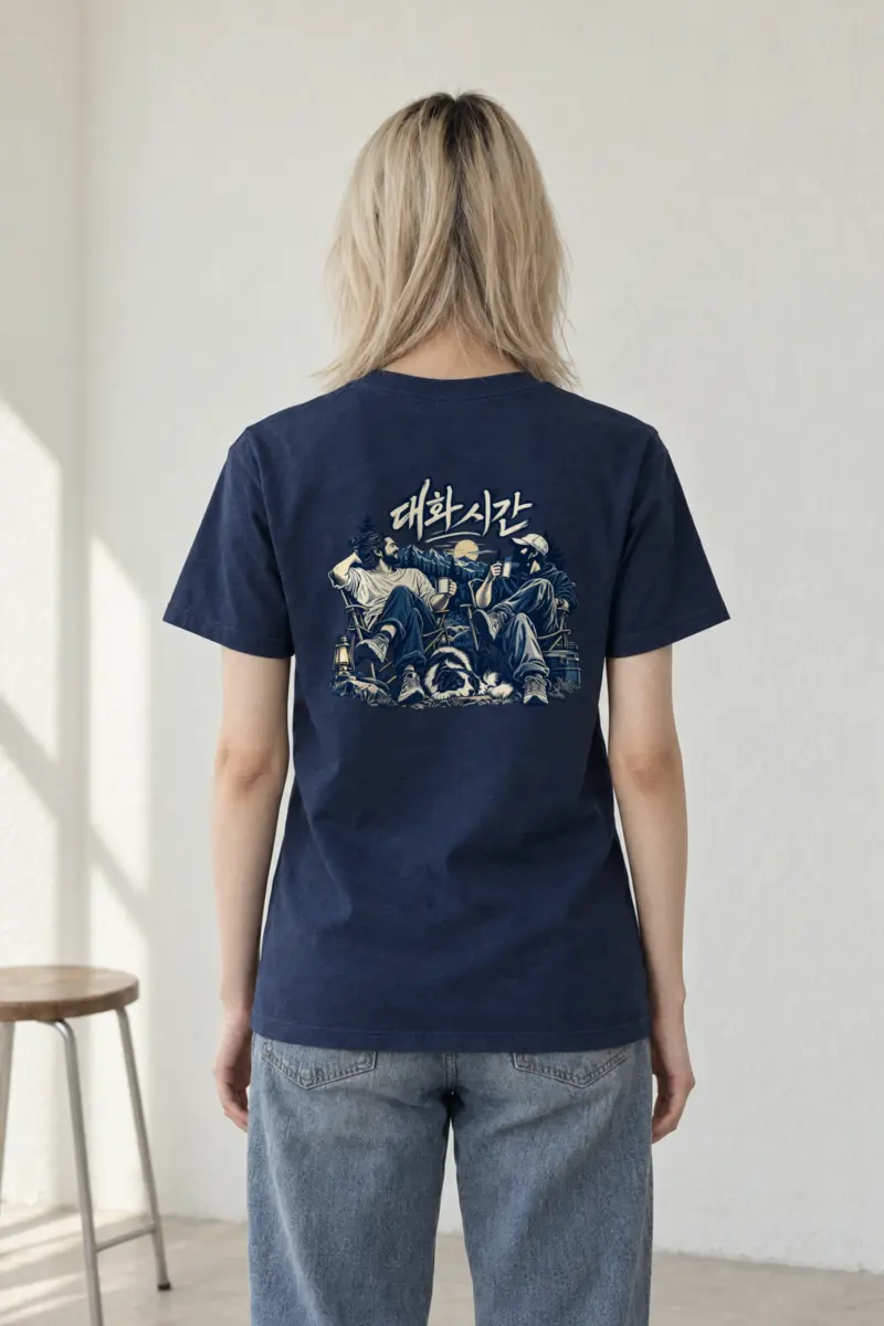 "Campfire Conversation" Heavyweight Unisex Crewneck T-shirt