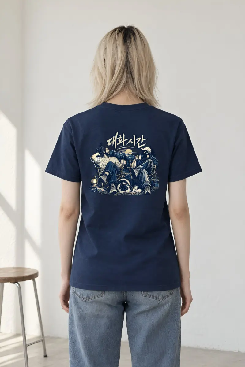 "Campfire Conversation" Heavyweight Unisex Crewneck T-shirt