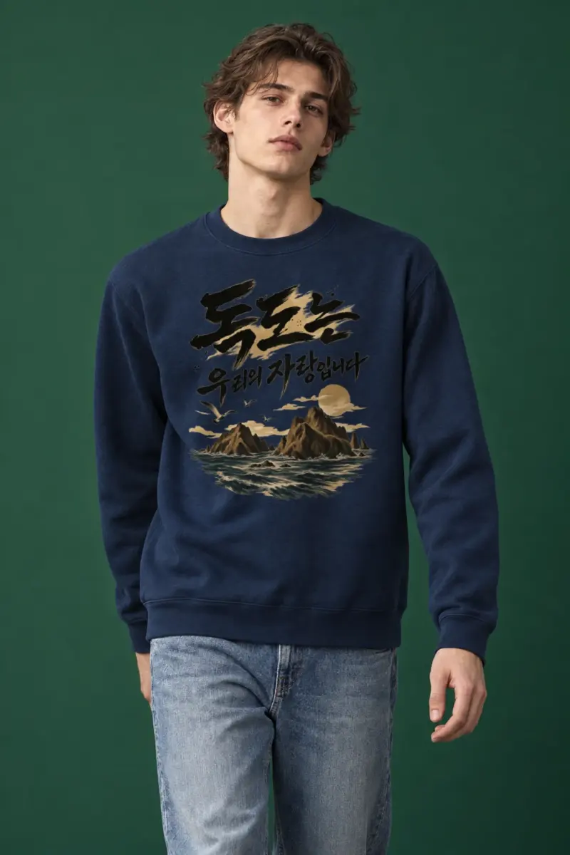 "독도는 우리의 자랑입니다" Heavy Blend Unisex Crewneck Sweatshirt | Gildan 18000
