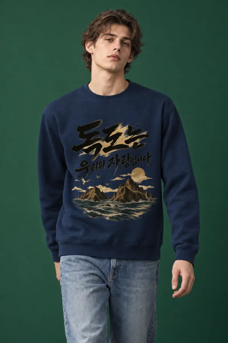 "독도는 우리의 자랑입니다" Heavy Blend Unisex Crewneck Sweatshirt