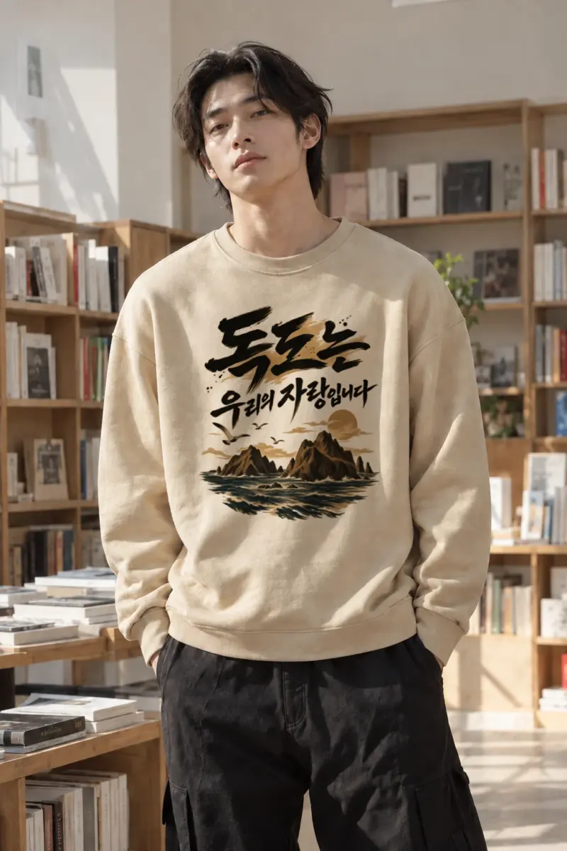 "독도는 우리의 자랑입니다" Heavy Blend Unisex Crewneck Sweatshirt | Gildan 18000