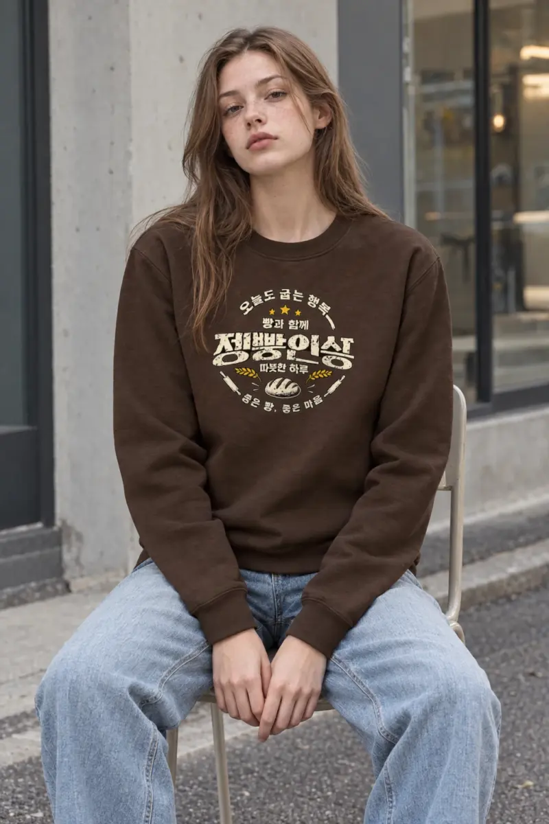 "따뜻한 하루" Heavy Blend Unisex Crewneck Sweatshirt | Gildan 18000