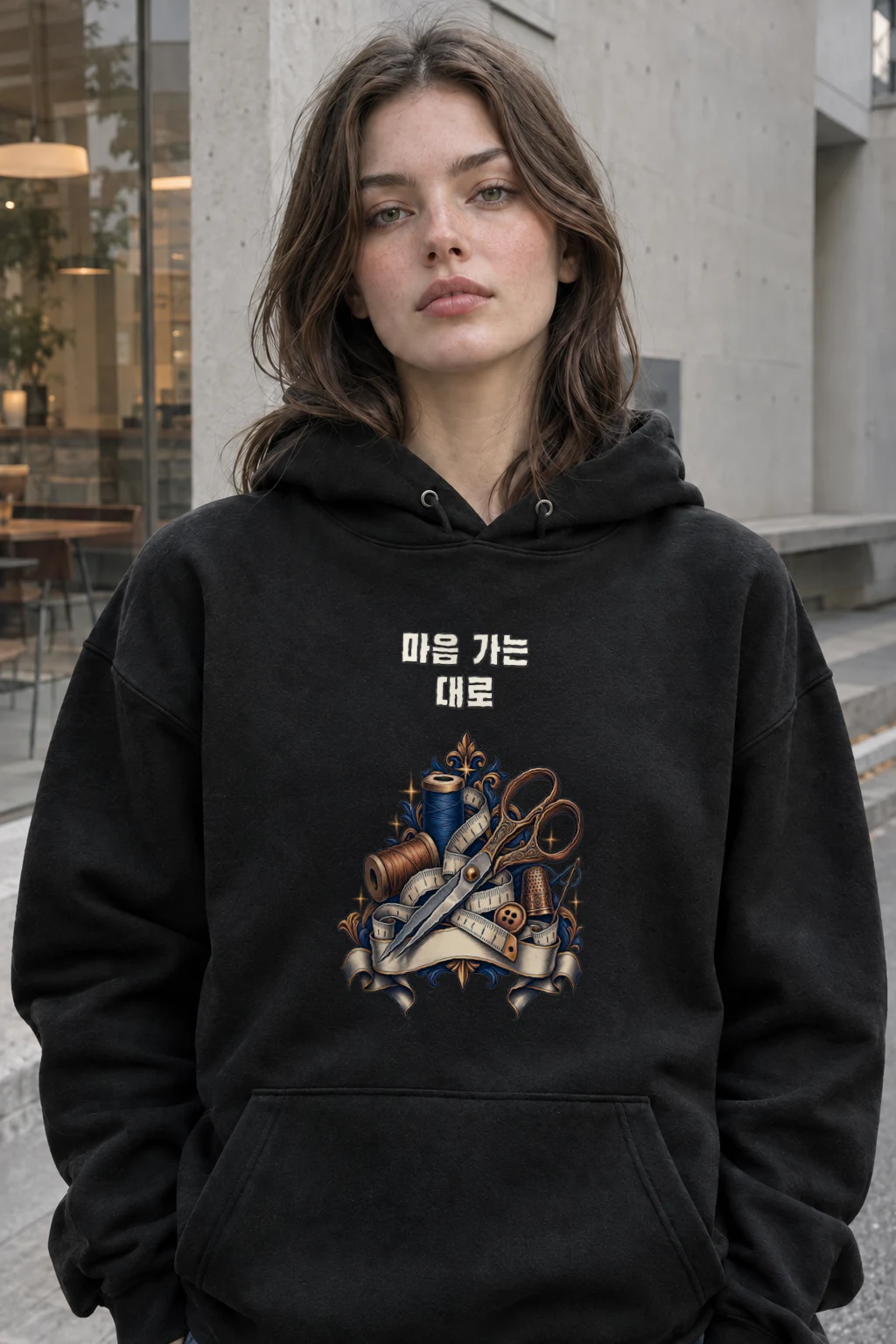 "마음 가는 대로" Heavy Blend Unisex Pullover Hoodie | Gildan 18500