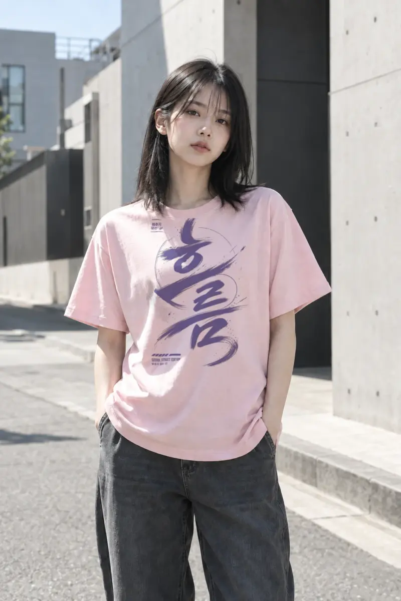 "멈추지 않는 선" Heavyweight Unisex Crewneck T-shirt | Gildan 5000