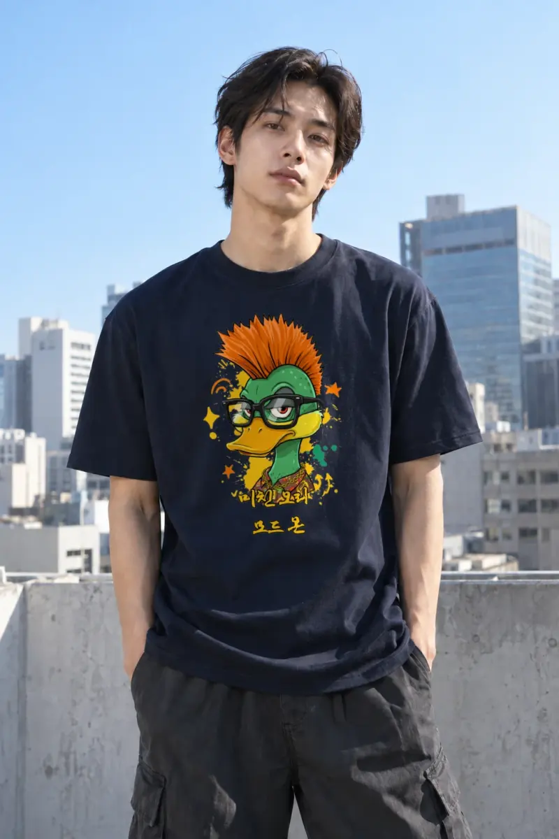 "멋진 오리 보드 룩" Heavyweight Unisex Crewneck T-shirt | Gildan 5000