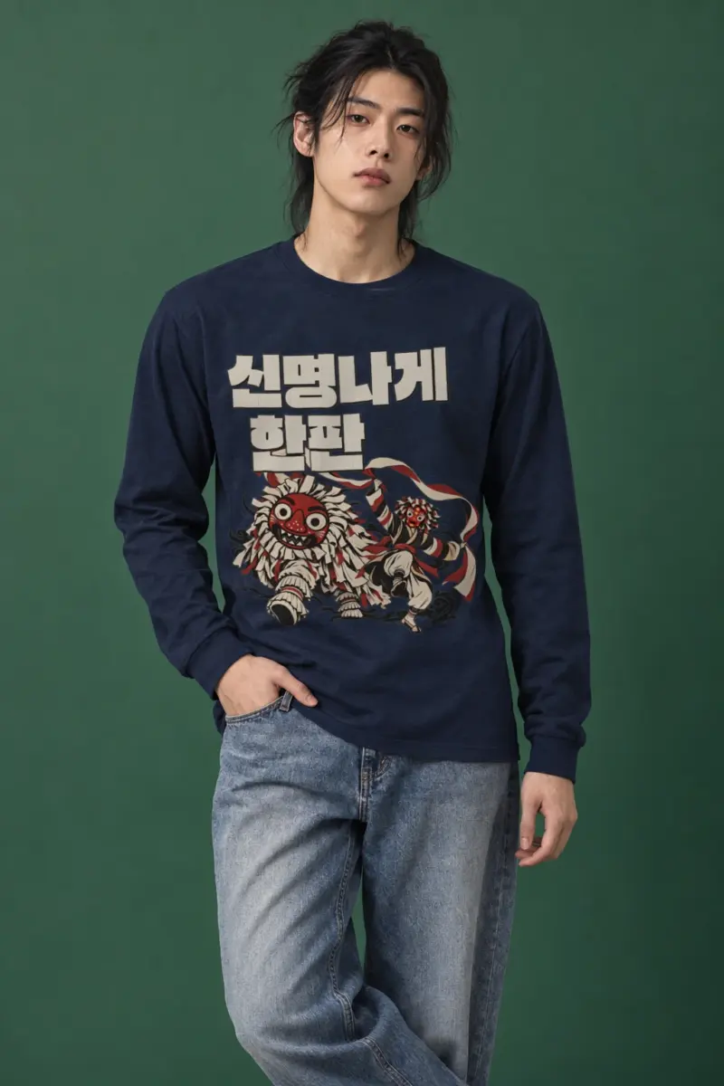"신명나게 한판" Unisex Longsleeve T-shirt
