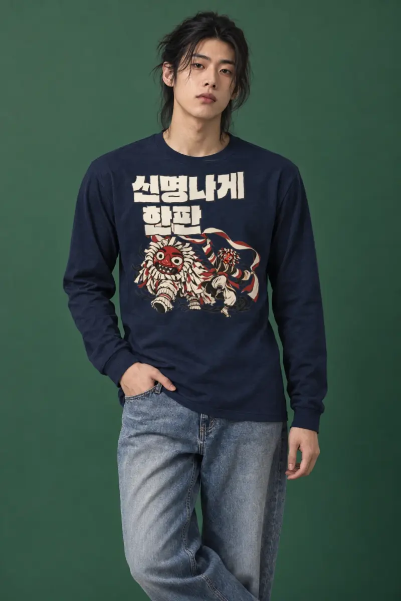 "신명나게 한판" Unisex Longsleeve T-shirt