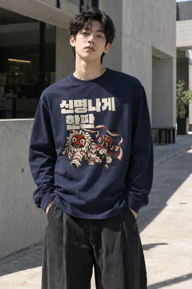 "신명나게 한판" Unisex Longsleeve T-shirt | Gildan 2400