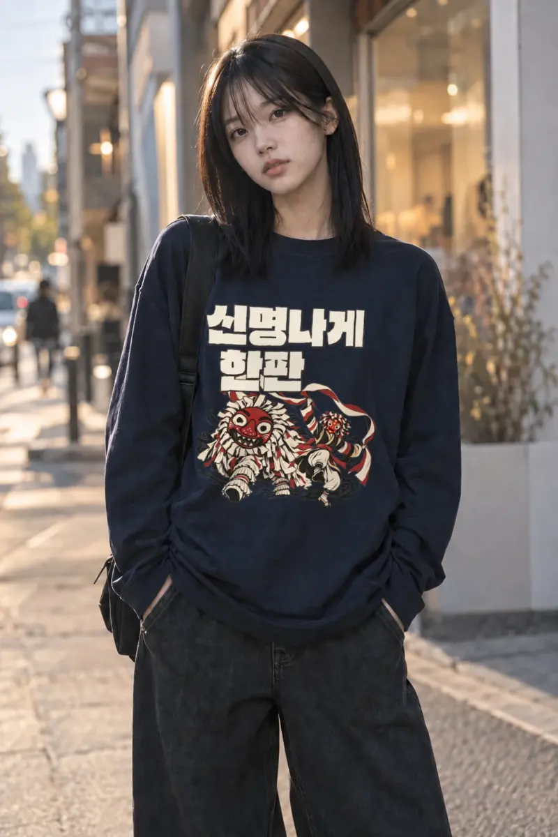 "신명나게 한판" Unisex Longsleeve T-shirt | Gildan 2400
