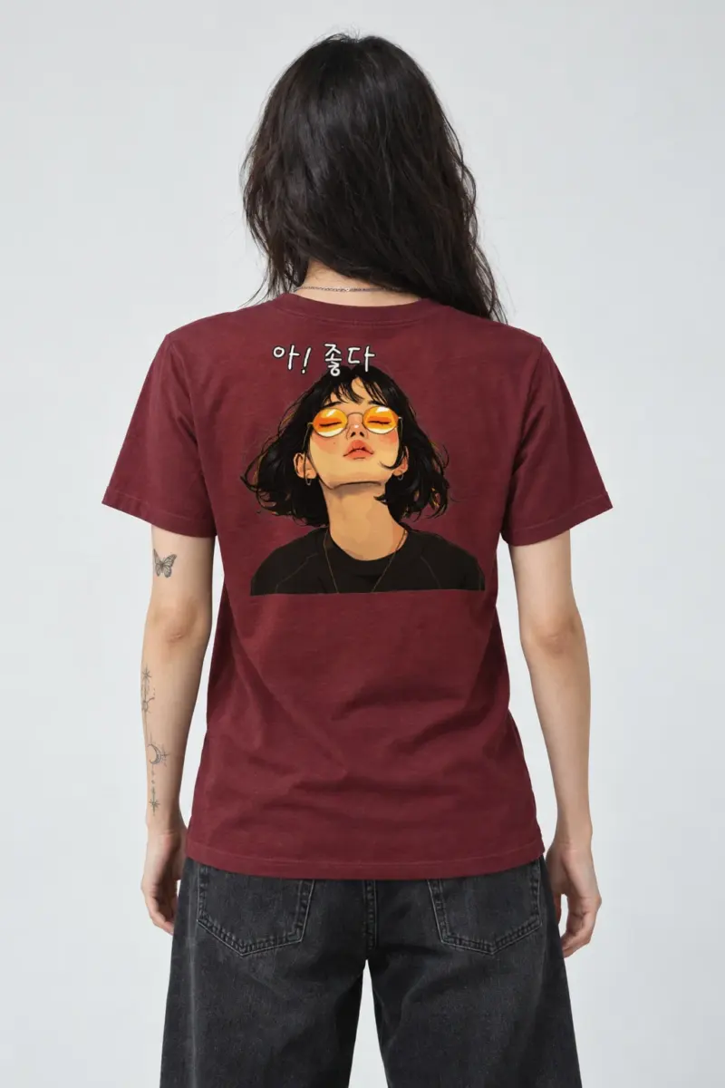 "아! 좋다" Heavyweight Unisex Crewneck T-shirt