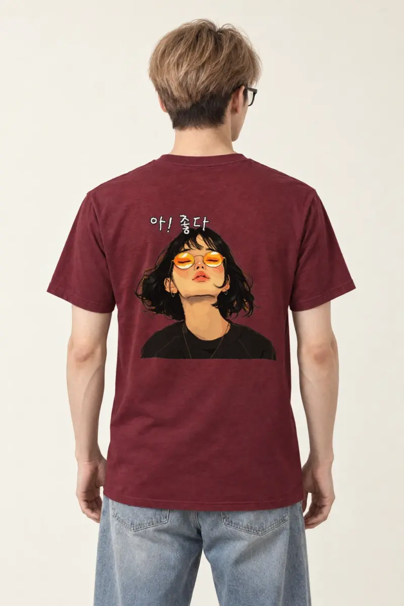 "아! 좋다" Heavyweight Unisex Crewneck T-shirt
