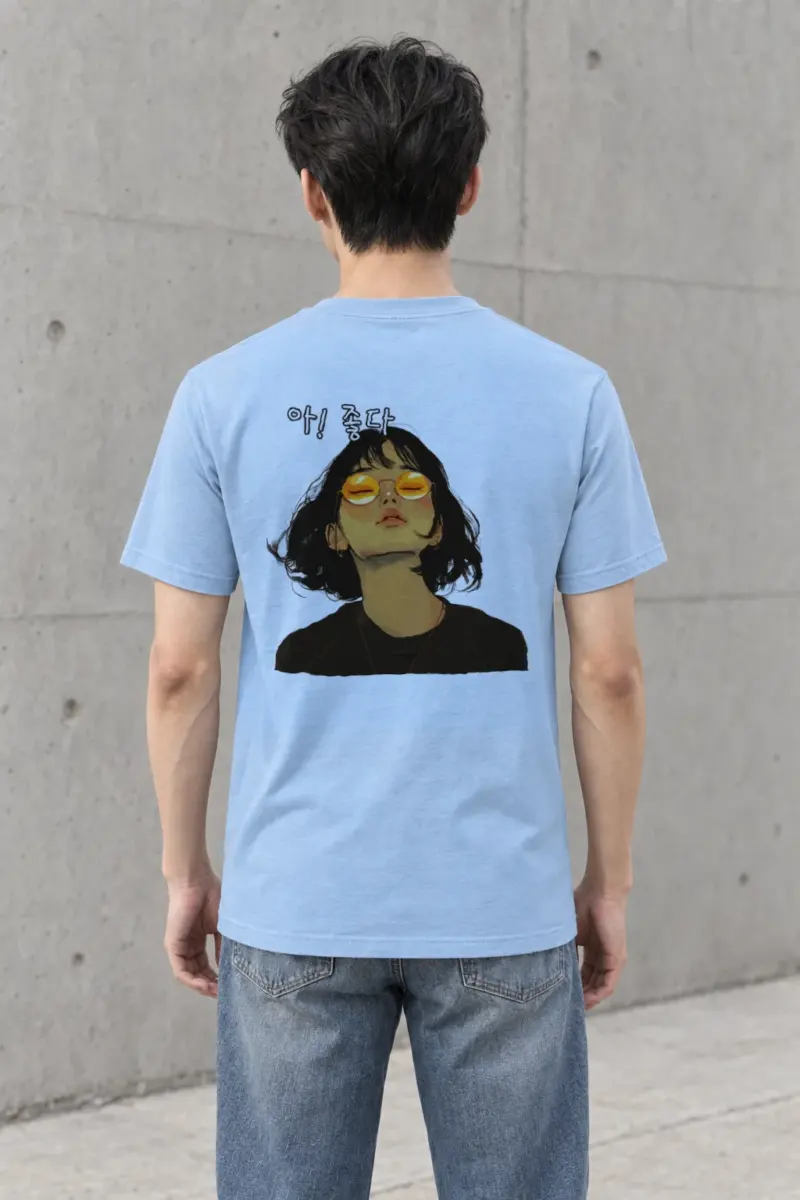 "야! 좋다" Heavyweight Unisex Crewneck T-shirt