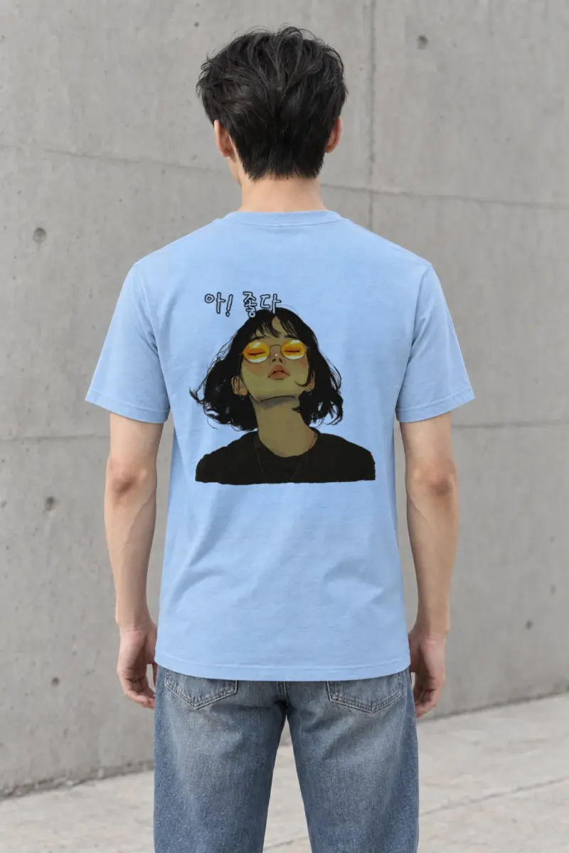 "야! 좋다" Heavyweight Unisex Crewneck T-shirt