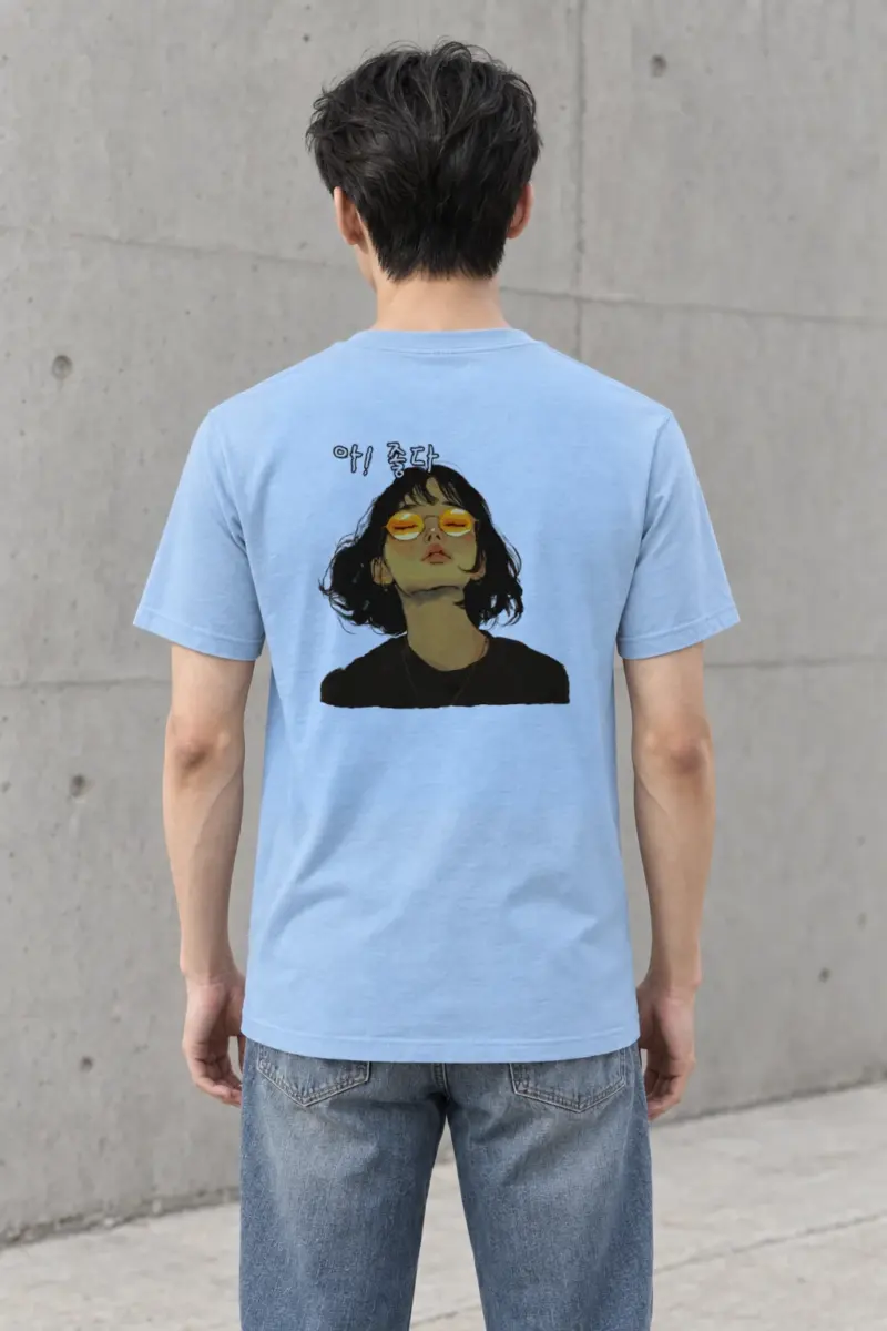 "야! 좋다" Heavyweight Unisex Crewneck T-shirt