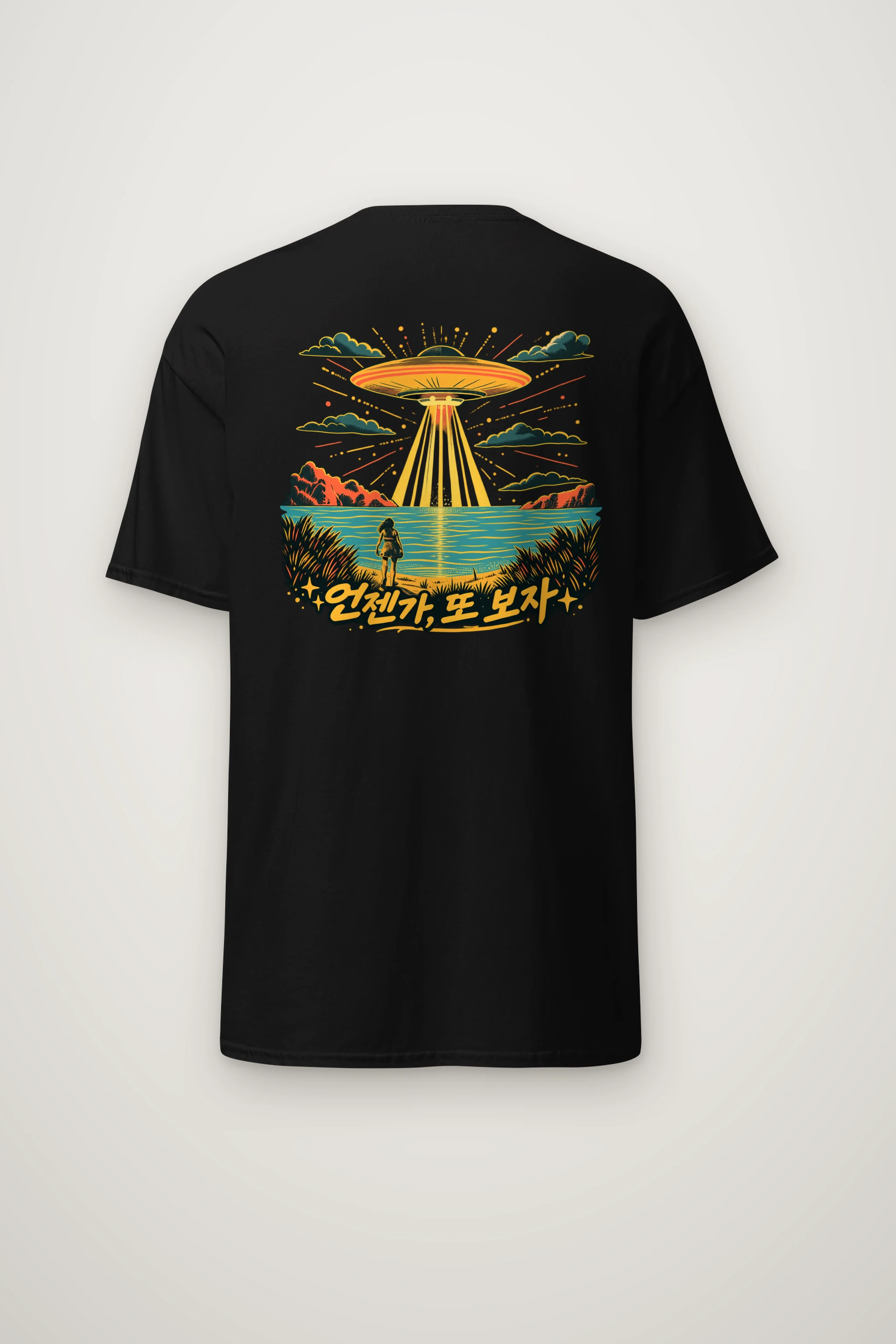 "언젠가 또 보자" Heavyweight Unisex Crewneck T-shirt