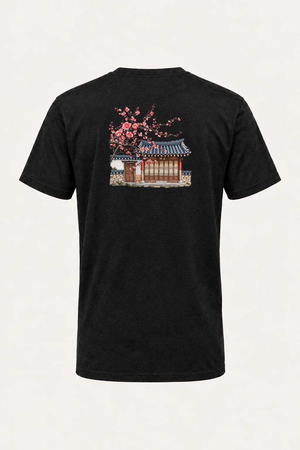 "옛집 Blossom House" Heavyweight Unisex Crewneck T-shirt | Gildan 5000