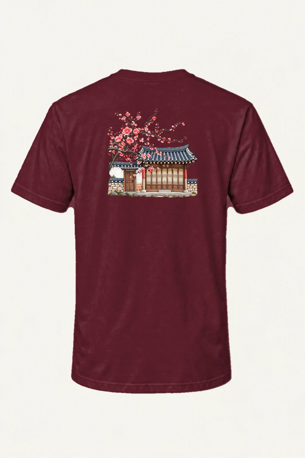 "옛집 Blossom House" Heavyweight Unisex Crewneck T-shirt | Gildan 5000