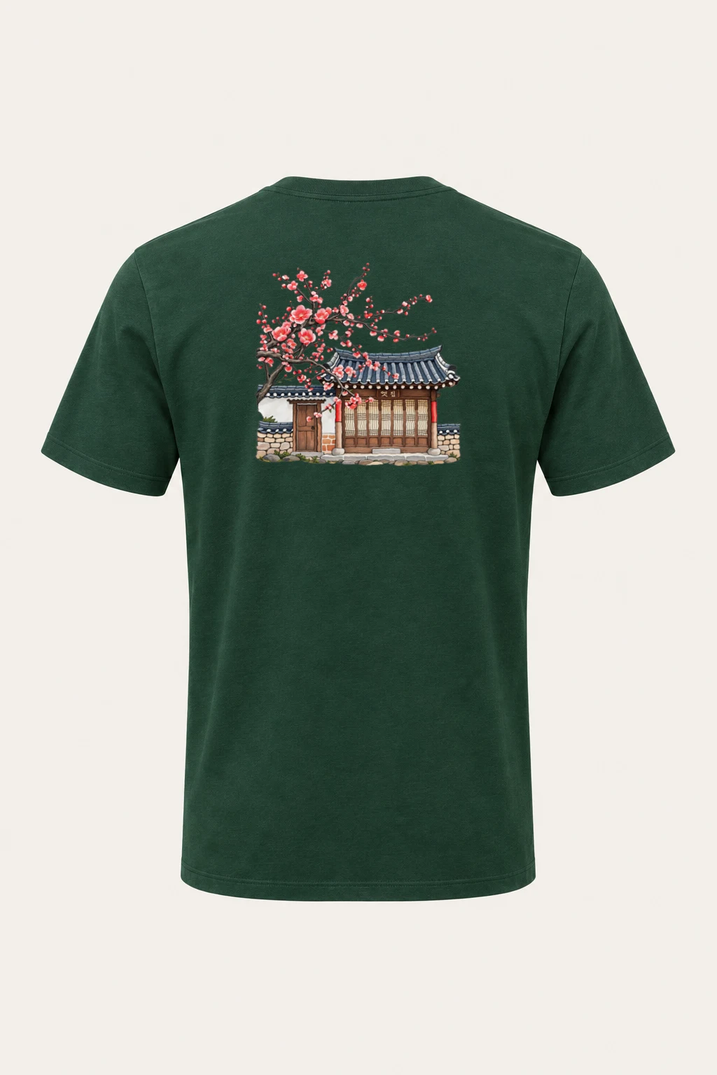 "옛집 Blossom House" Heavyweight Unisex Crewneck T-shirt | Gildan 5000