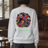 "Floral Cloud Lettering" Heavy Blend Unisex Crewneck Sweatshirt | Gildan 18000