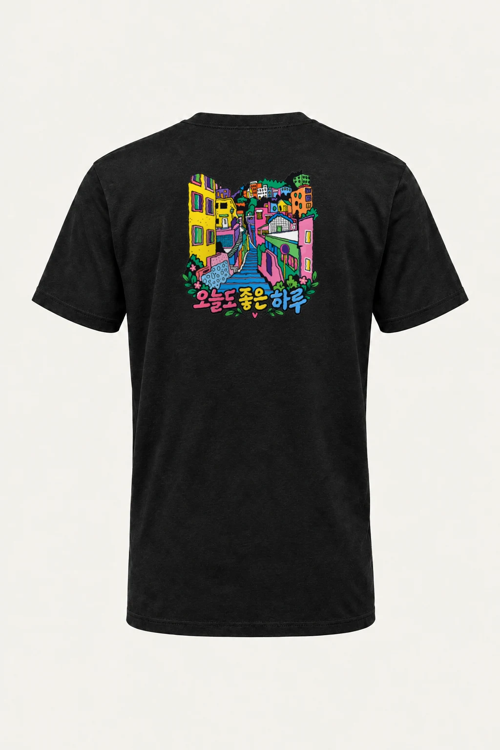 "오늘 좋은 하루" Heavyweight Unisex Crewneck T-shirt | Gildan 5000