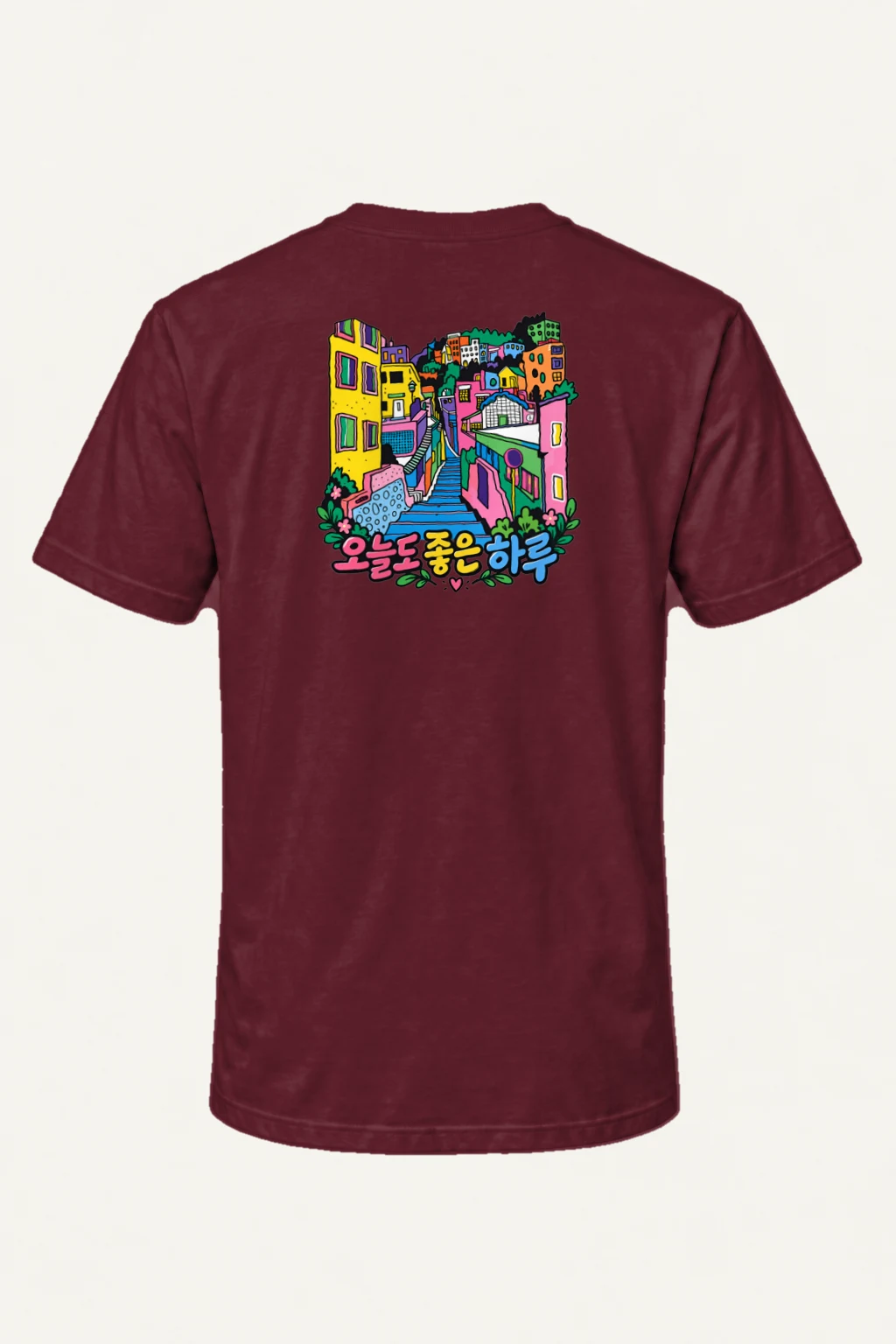 "오늘 좋은 하루" Heavyweight Unisex Crewneck T-shirt | Gildan 5000