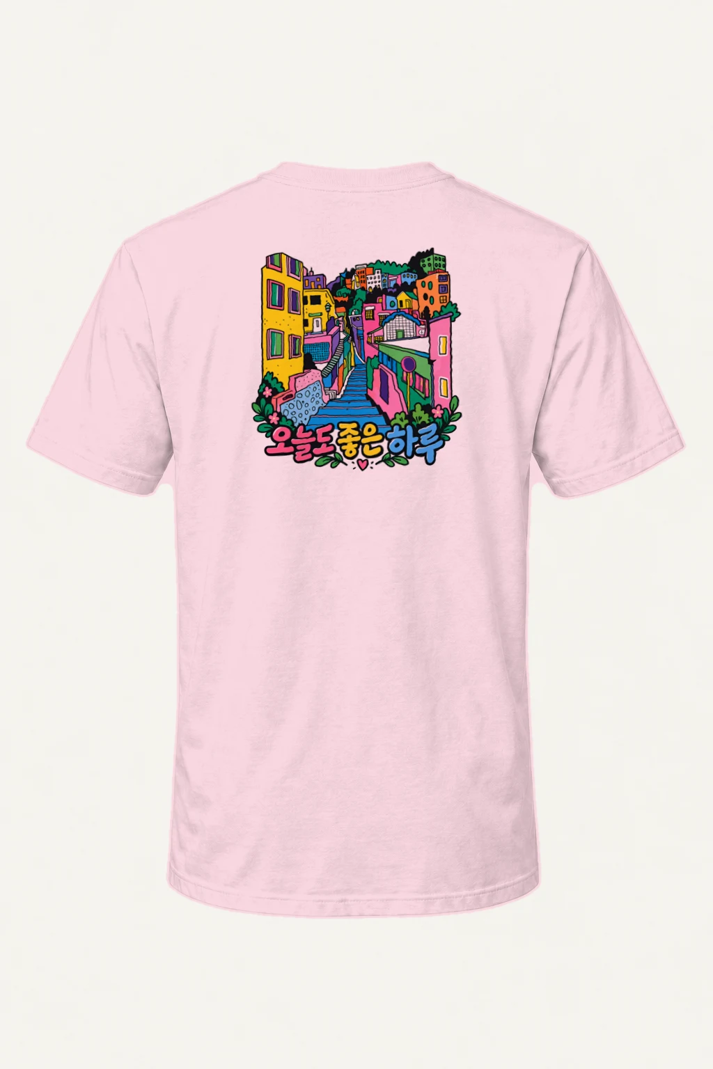 "오늘 좋은 하루" Heavyweight Unisex Crewneck T-shirt | Gildan 5000