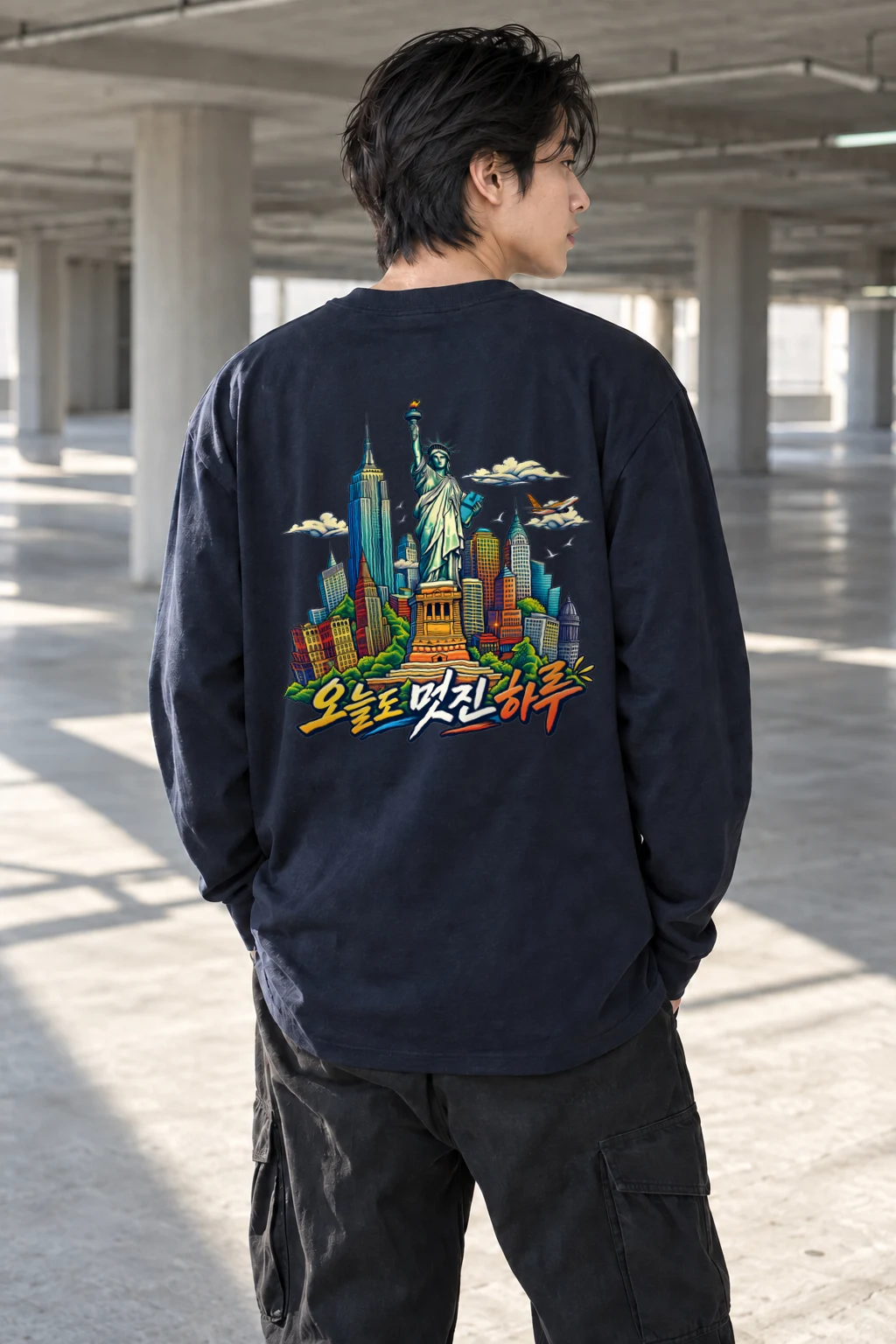 "오늘도 멋진 하루" Unisex Longsleeve T-shirt | Gildan 2400