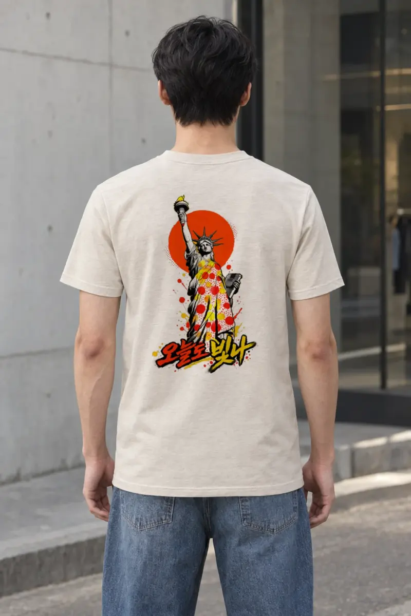 "오늘도 빛나" Heavyweight Unisex Crewneck T-shirt
