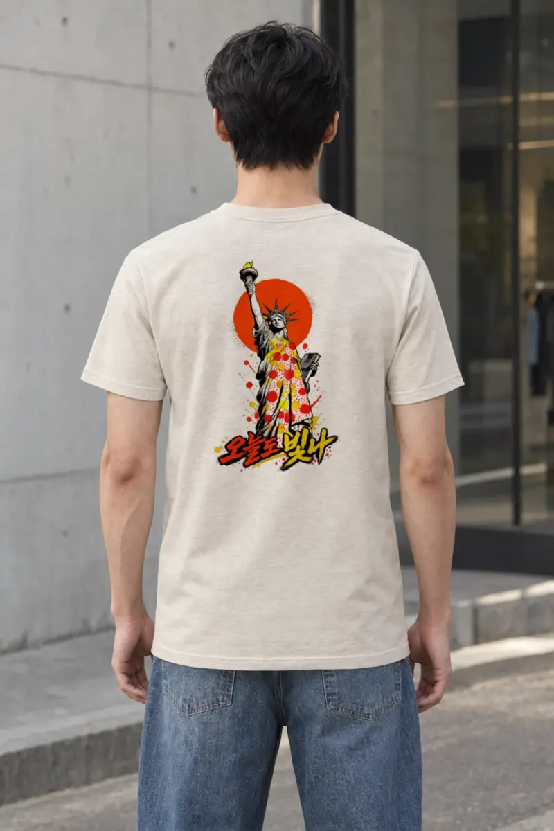 "오늘도 빛나" Heavyweight Unisex Crewneck T-shirt