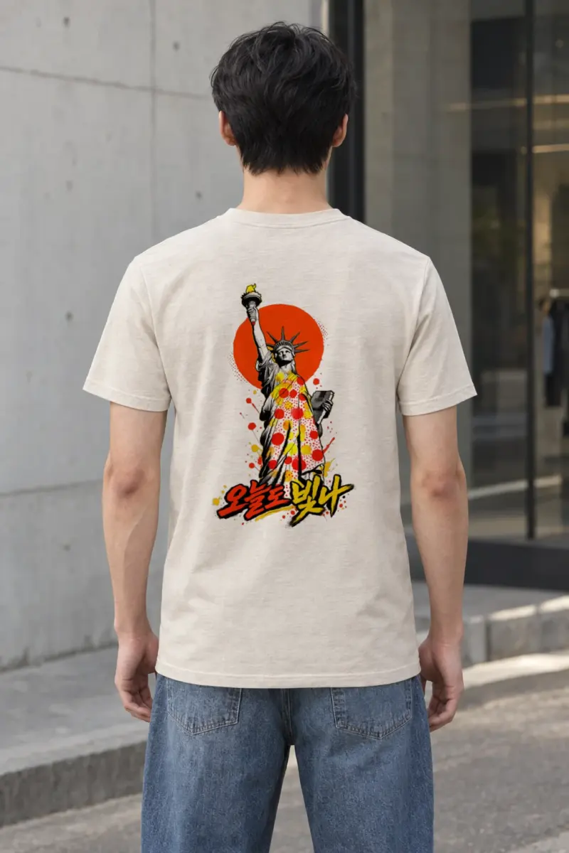 "오늘도 빛나" Heavyweight Unisex Crewneck T-shirt
