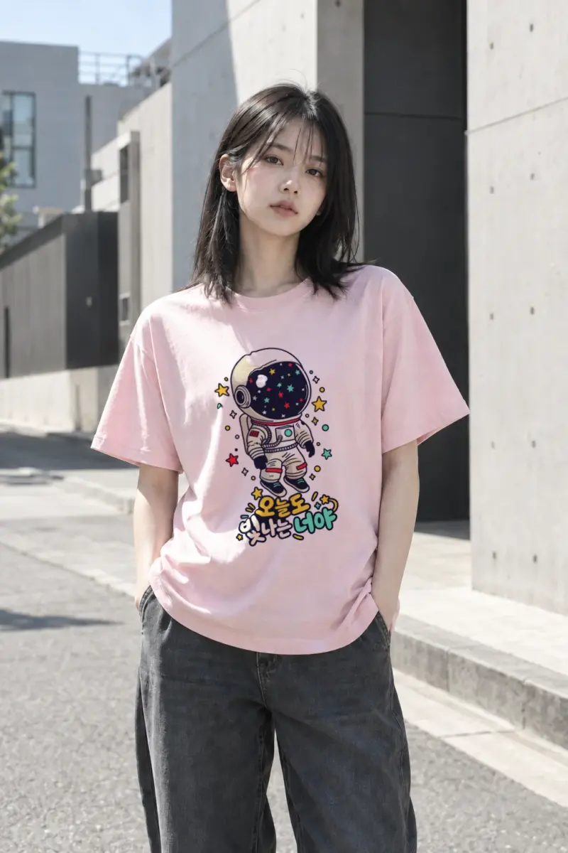 "오늘도 빛나는 너야" Heavyweight Unisex Crewneck T-shirt | Gildan 5000