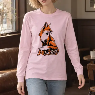 "오늘도 수고했어 Fox" Unisex Longsleeve T-shirt