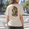 "Floral Profile" Heavyweight Unisex Crewneck T-shirt | Gildan 5000