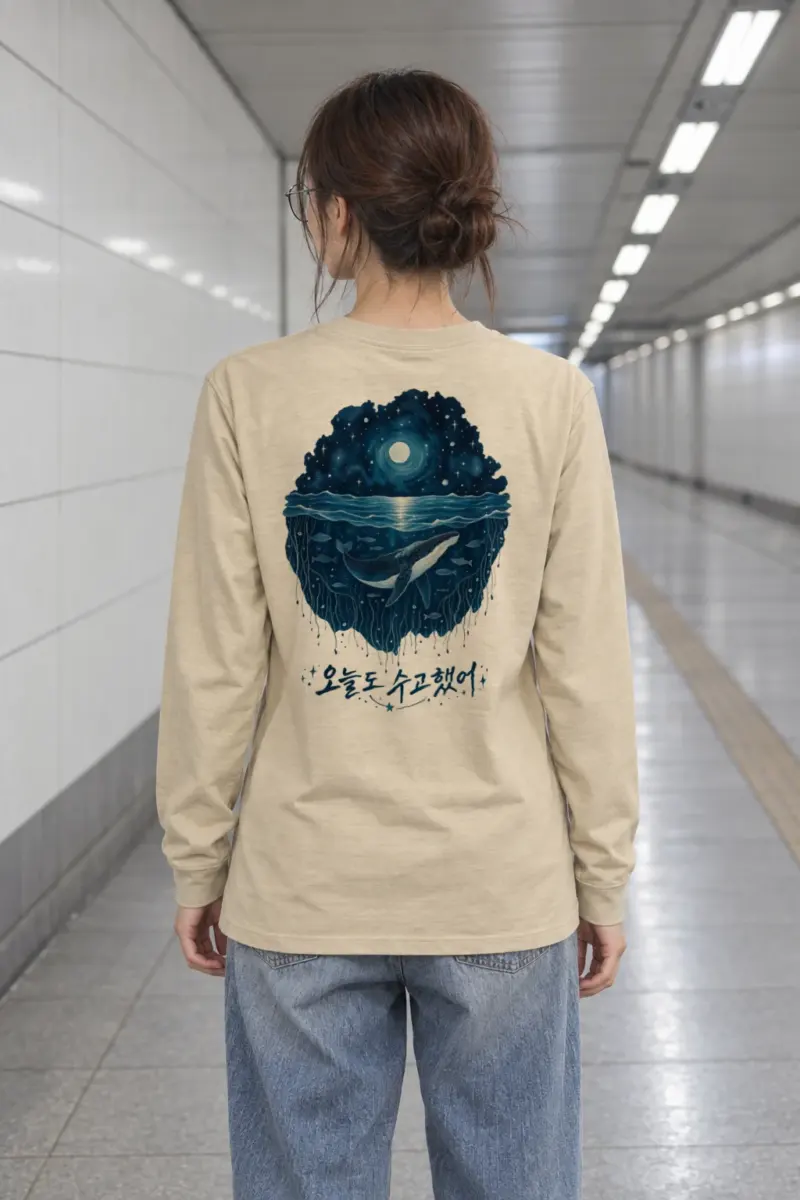 "오늘도 수고했어!" Unisex Longsleeve T-shirt