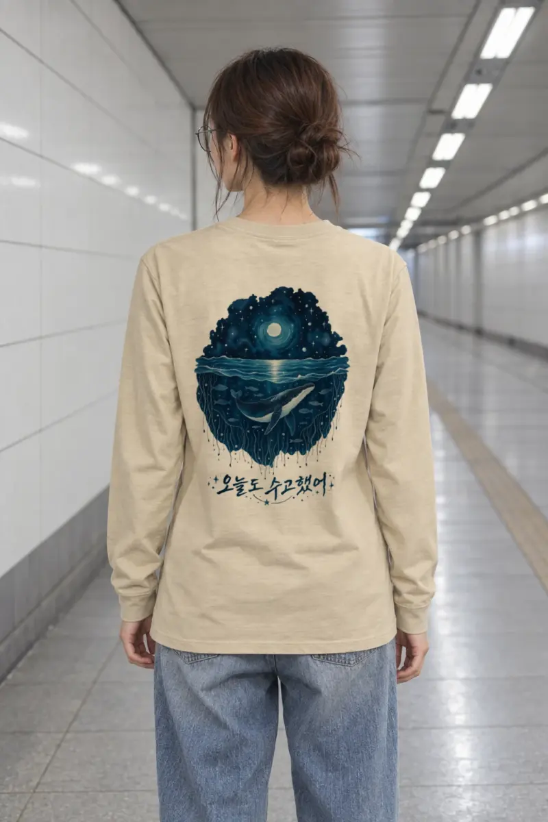 "오늘도 수고했어!" Unisex Longsleeve T-shirt