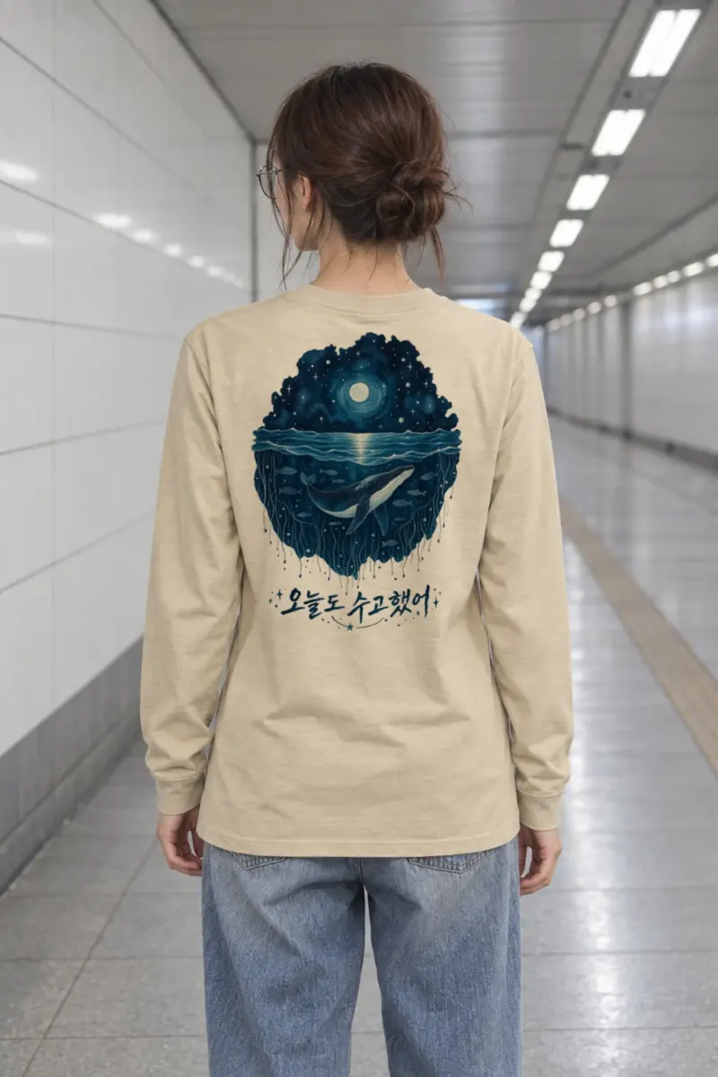 "오늘도 수고했어!" Unisex Longsleeve T-shirt