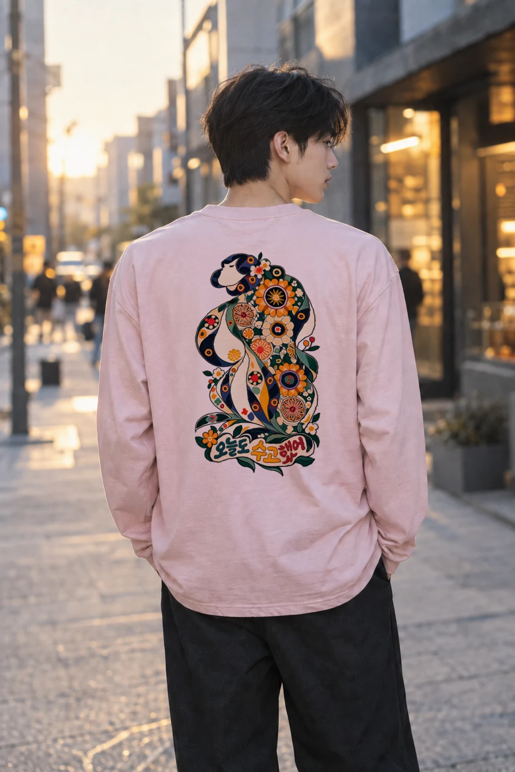 "오늘도 수고했어" Unisex Longsleeve T-shirt | Gildan 2400