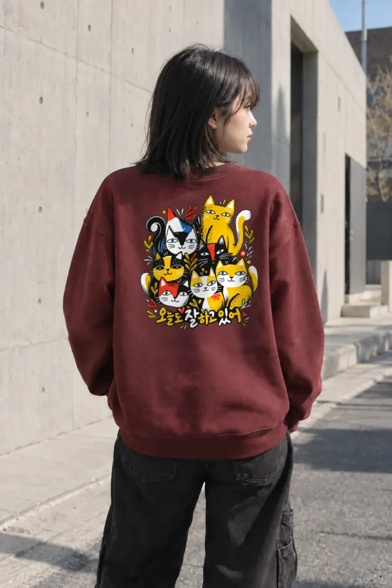 "오늘도 잘하고 있어" Heavy Blend Unisex Crewneck Sweatshirt | Gildan 18000