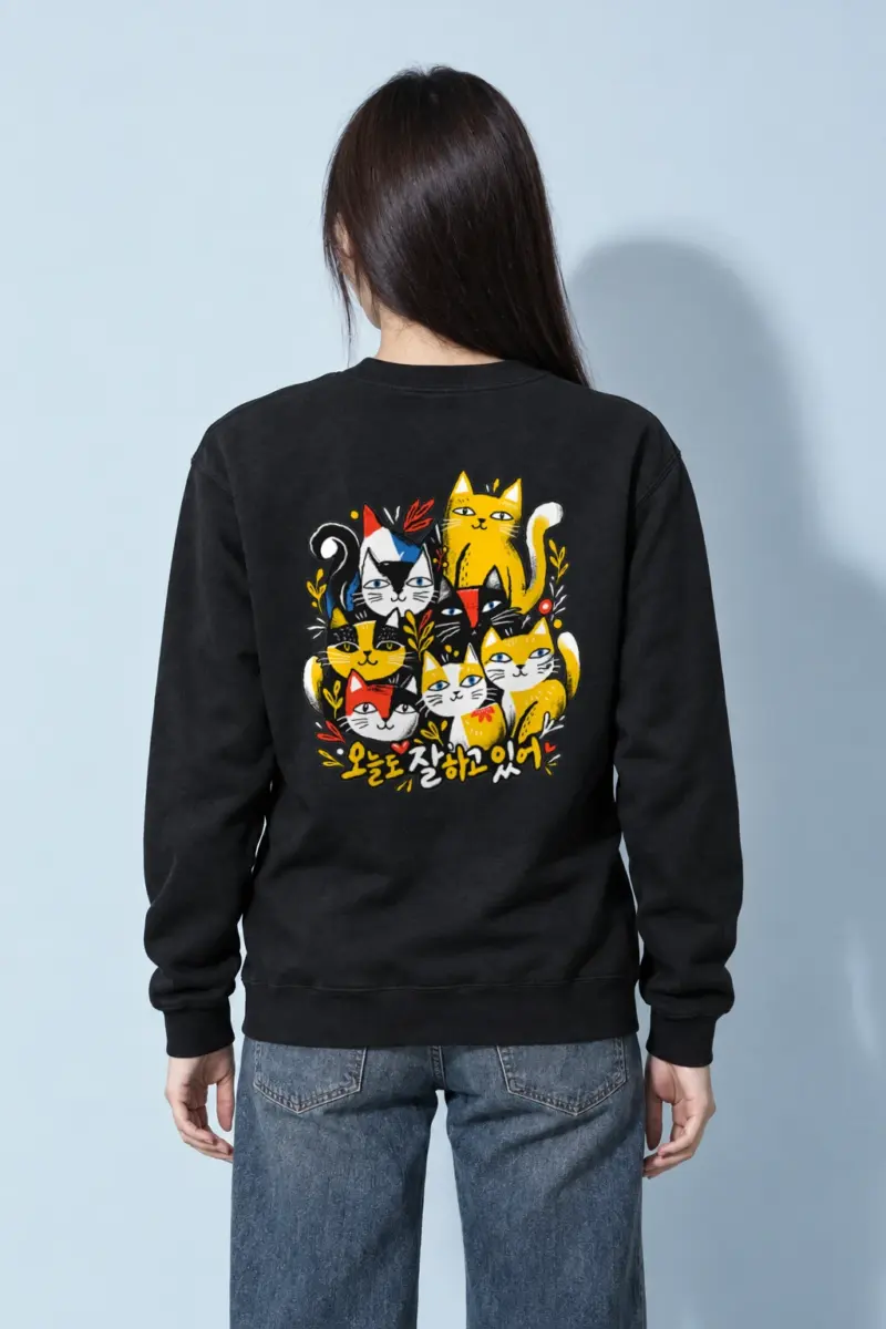 "오늘도 잘하고 있어" Heavy Blend Unisex Crewneck Sweatshirt