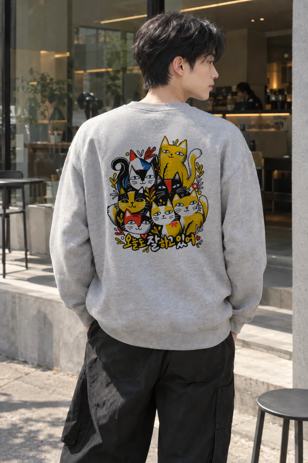 "오늘도 잘하고 있어" Heavy Blend Unisex Crewneck Sweatshirt | Gildan 18000